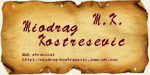 Miodrag Kostrešević vizit kartica